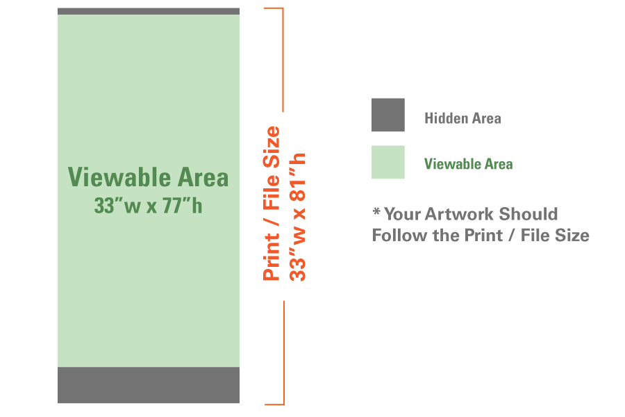 Deluxe Retractable - Double Sided 33&quot;x81&quot;
